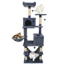66 Inch Tall Cat Tree Multi-Level Cat Tower with 2 Condos Sisal Scratching Posts by LJGDeals