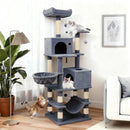 66 Inch Tall Cat Tree Multi-Level Cat Tower with 2 Condos Sisal Scratching Posts by LJGDeals