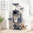 66 Inch Tall Cat Tree Multi-Level Cat Tower with 2 Condos Sisal Scratching Posts by LJGDeals