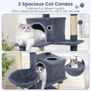 66 Inch Tall Cat Tree Multi-Level Cat Tower with 2 Condos Sisal Scratching Posts by LJGDeals