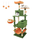 66 Inch Tall Cat Tree Multi-Level Cat Tower with 2 Condos Sisal Scratching Posts by LJGDeals