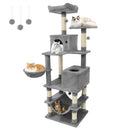 66 Inch Tall Cat Tree Multi-Level Cat Tower with 2 Condos Sisal Scratching Posts by LJGDeals