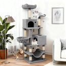 66 Inch Tall Cat Tree Multi-Level Cat Tower with 2 Condos Sisal Scratching Posts by LJGDeals