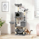 66 Inch Tall Cat Tree Multi-Level Cat Tower with 2 Condos Sisal Scratching Posts by LJGDeals