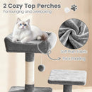 66 Inch Tall Cat Tree Multi-Level Cat Tower with 2 Condos Sisal Scratching Posts by LJGDeals