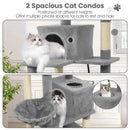66 Inch Tall Cat Tree Multi-Level Cat Tower with 2 Condos Sisal Scratching Posts by LJGDeals