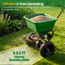 Walk-Behind Broadcast Spreader 66 LBS with 13" Tires by LJGDeals