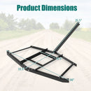 66" Wide Driveway Drag Tow Behind Landscape Leveling Rake with Reinforced Bars-Black by LJGDeals