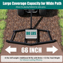 66" Wide Driveway Drag Tow Behind Landscape Leveling Rake with Reinforced Bars-Black by LJGDeals