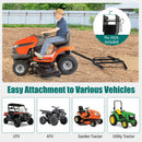 66" Wide Driveway Drag Tow Behind Landscape Leveling Rake with Reinforced Bars-Black by LJGDeals