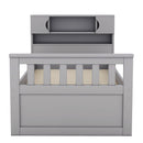 Captain Platform Bed Frame With Storage Bookcases, Shelves, And 4 Drawers by HouseOfZazla