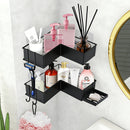 2-Pack Drill-Free Adhesive Corner Shower Caddy Organizer