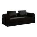 Convertible Sleeper Sofa Bed With Cylindrical Pillow, Fixed Shape Frame by Unique Piece Furniture