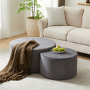 Modern Upholstered Round Coffee Table For Living Room (Set of 2) by HouseOfZazla