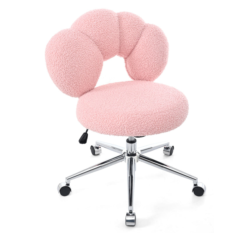 360Swivel Height Adjustable,Swivel Chair,Teddy fabric,home office chair
