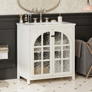 Vintage Farmhouse Bathroom Vanity with Ceramic Sink by HouseOfZazla