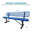 Outdoor Steel Bench With Backrest by HouseOfZazla