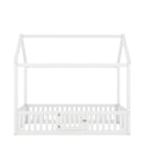 Wood House Bed With Fence And Door by HouseOfZazla