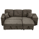 Reversible Sleeper Sectional Sofa Bed With Side Shelf And 2 Stools, Pull-Out L-Shaped Sofa Bed, Corner Sofa-Bed With Storage Chaise Left / Right Hande For Living Room by HouseOfZazla