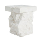 Talia Outdoor Patio Modern Artistry MGO Side Table, White