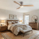 Low Profile Flush Mount Intergrated LED Ceiling Fan With Light And Silent Reversible Motor by HouseOfZazla