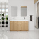 60" Double Sink Bathroom Vanity with 3 Drawers and Large Storage by HouseOfZazla