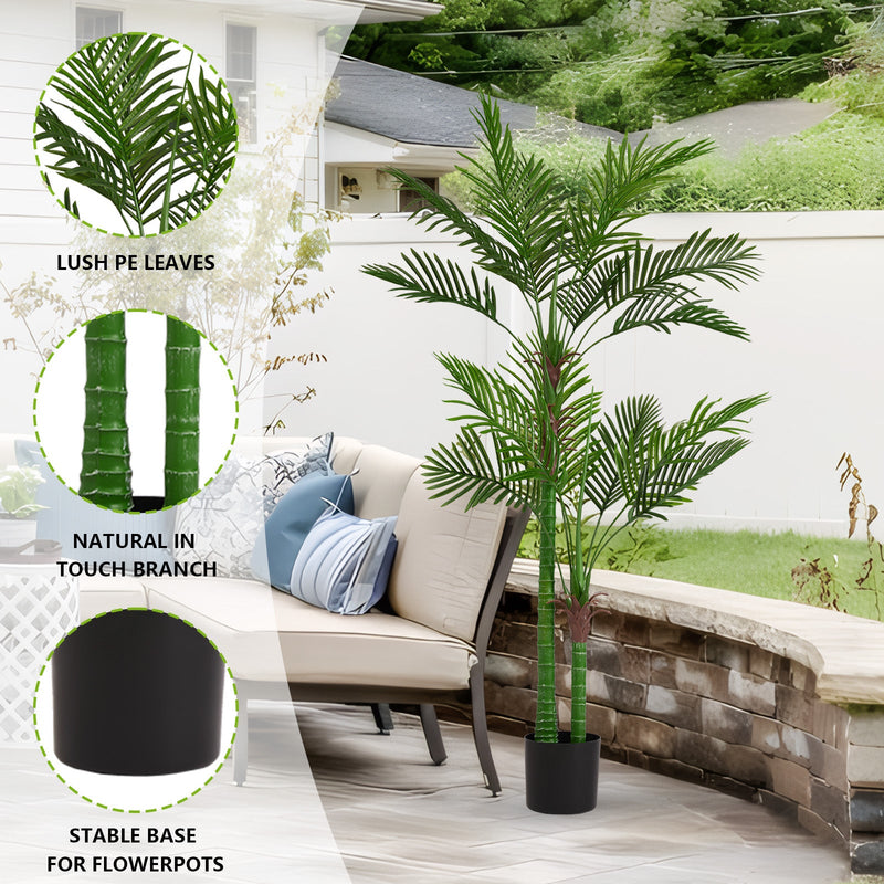 New high-end market indoor leaf simulation 180CM double rod loose tail sunflower 18-leaf pot travelers simulated artificial plants 1pcs/set