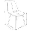 Jazmine - Upholstered Dining Chair (Set of 4) - Gray by HouseOfZazla