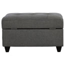 Storage Ottoman With Tufted Design - Gray by HouseOfZazla