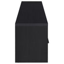 Ian - 2 Door TV Stand Media Console With Storage - Black by HouseOfZazla