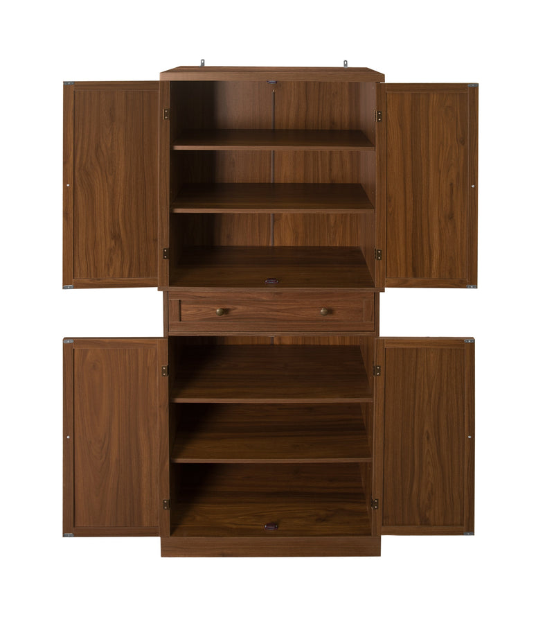 4 Door Cabinet with 1 Drawer, with 4 Adjustable Inner Shelves, Storage Cabinet