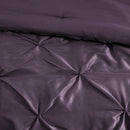 7-Piece Queen 100% Polyester Pieced Pleated Tufted Comforter Set