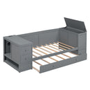 Daybed With Storage Arms, Trundle And Charging Station by HouseOfZazla