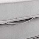 59.4" Loveseat Sofa with Pull-Out Bed Modern Upholstered Couch with Side Pocket for Living Room Office, Grey