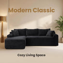 94.5" Cloud Modular Sectional Sofa Couch with L-Shape Chaise by HouseOfZazla