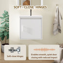 20" Floating Bathroom Vanity, Wall Mounted Plywood Cabinet