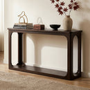 Console Table With Open Arch Cutouts For Living Room Hallway - Espresso by HouseOfZazla