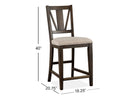 Westley Falls - Counter Chair With Upholstered Seat (Set of 2) - Graphite