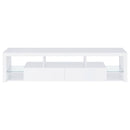 Lance - 3 Piece TV Entertainment Center With Shelves - Gloss White