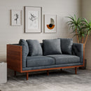 Retro Modern Loveseat With Button Tufted Upholstery by HouseOfZazla