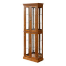 Curio Cabinet Lighted Curio Diapaly Cabinet With Adjustable Shelves And Mirrored Back Panel, Tempered Glass Doors (6 Tier), (E26 Light Bulb Not Included) by Unique Piece Furniture