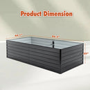 Metal Raised Garden Bed Outdoor 7.2x3.6x2 FT Galvanized Raised Garden Bed Kit by HouseOfZazla