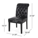 Broxton Tuft Dining Rolltop Chairs With Button Tufted Backrest (Set of 2)