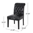 Broxton - Tuft Dining Rolltop Chairs With Button Tufted Backrest (Set of 2)