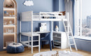 Loft Bed With Shelves With Desk by HouseOfZazla