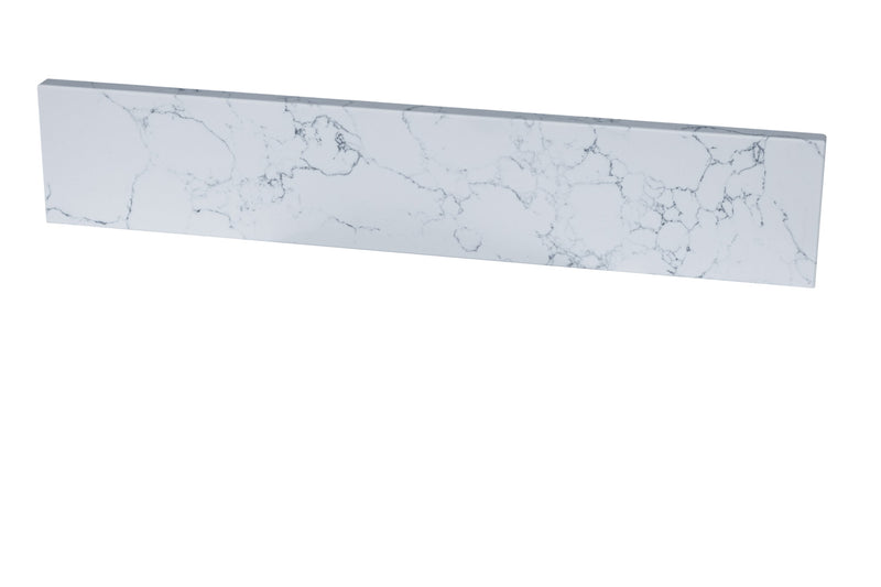 lightning white engineered stone vanity top side backsplash