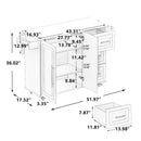 Kitchen Island Cart With 2 Door Cabinet, 3 Drawers, Spice Rack & Towel Rack - White by HouseOfZazla