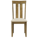 9-Piece Retro Style Dining Table Set 78" Wood Rectangular Table and 8 Dining Chairs for Dining Room (Natural Walnut)