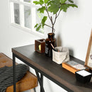 47.2" Sofa Console Table (Walnut & Black)