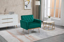 Accent Chair, leisure single sofa with Rose Golden feet